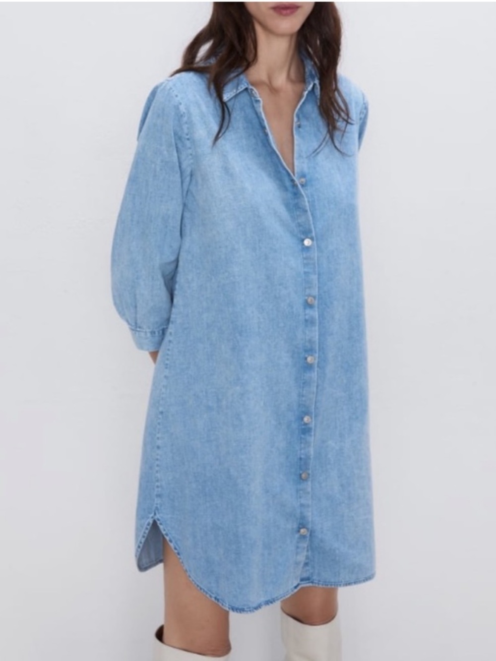 ZARA Denim Shirt Dress size XS, like new